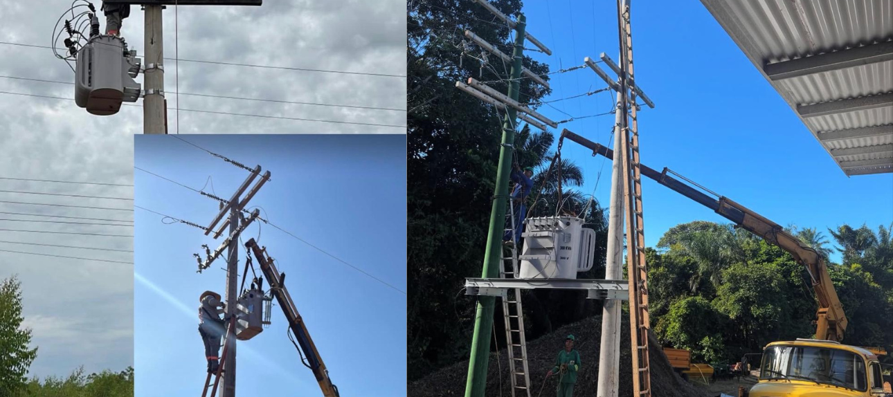 Montagem de rede de distribuição