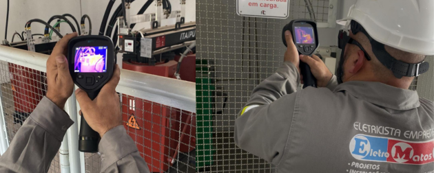 Câmera Térmica Analisando Painel Elétrico